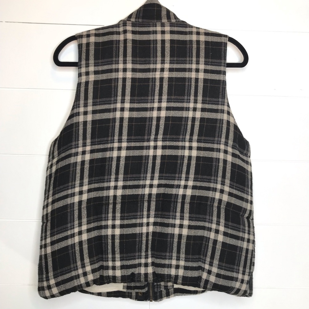 Anthropologie Hei Hei Plaid Vest Pockets Size Med - Picture 3 of 8